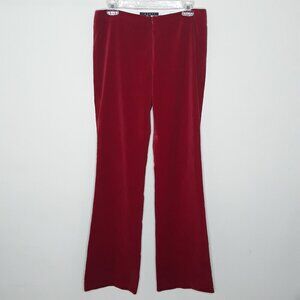 Theory Velvety Red Boot Cut Pants